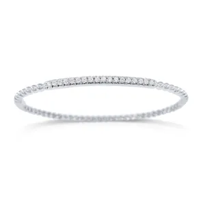 14k Gold & Diamond Bangle - 0.36ct