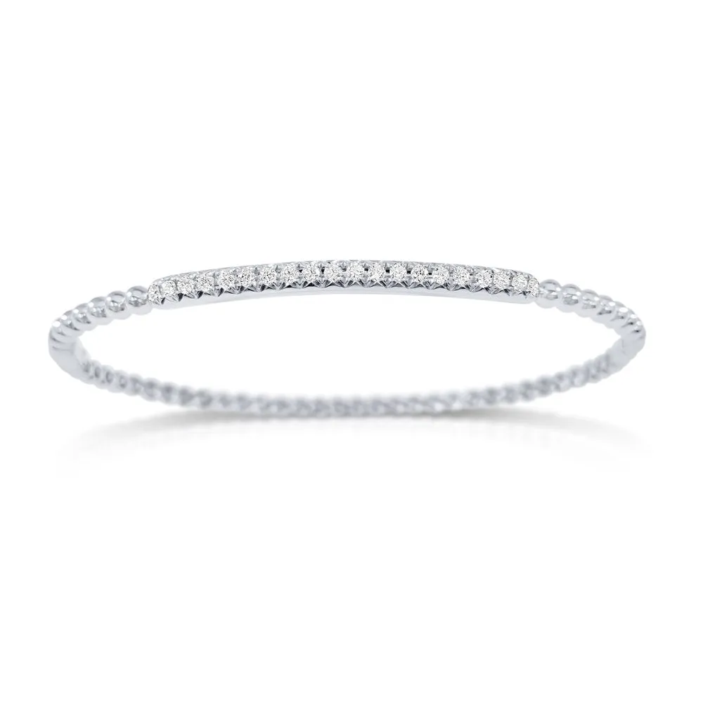 14k Gold & Diamond Bangle - 0.36ct
