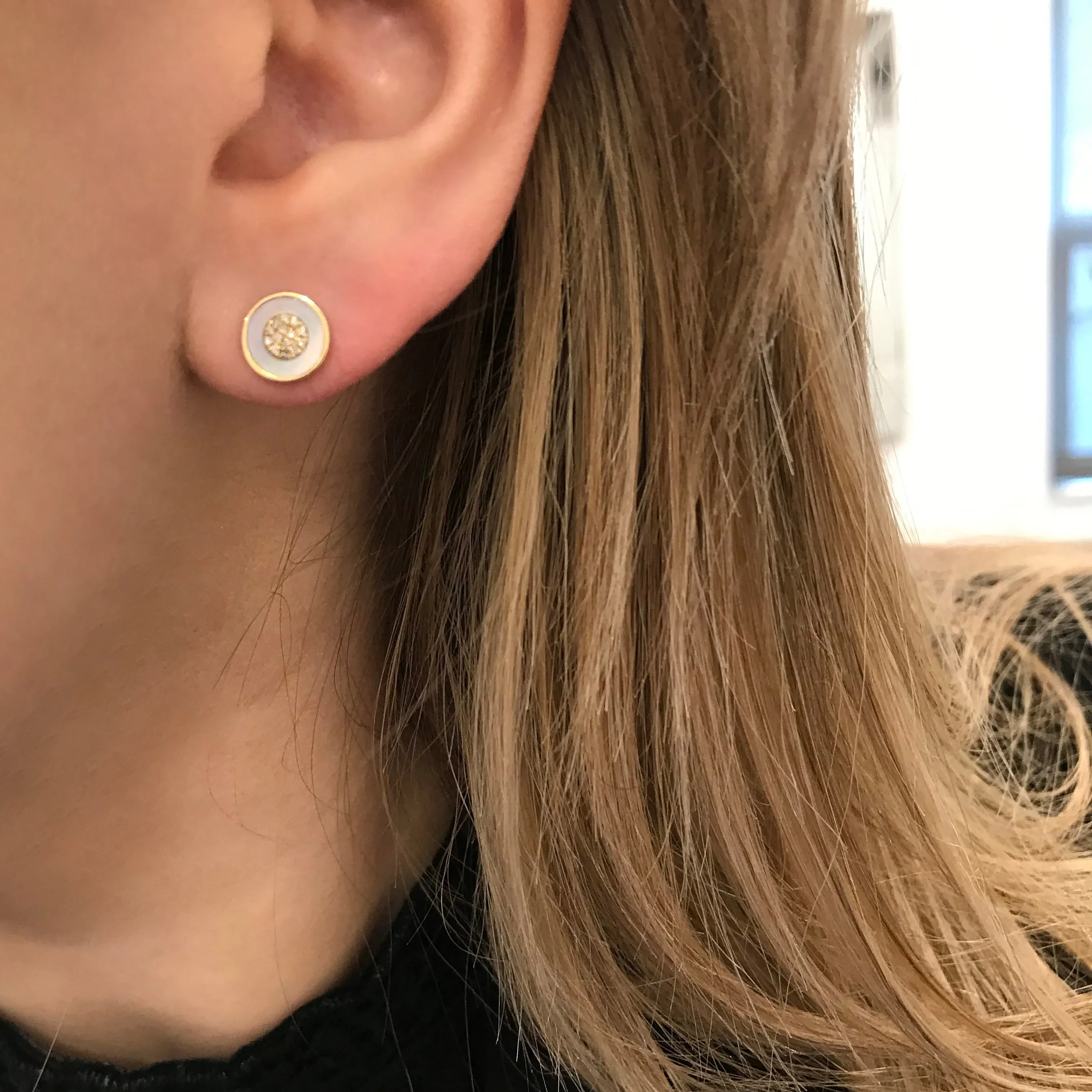 14K GOLD DIAMOND BETHANY STUDS