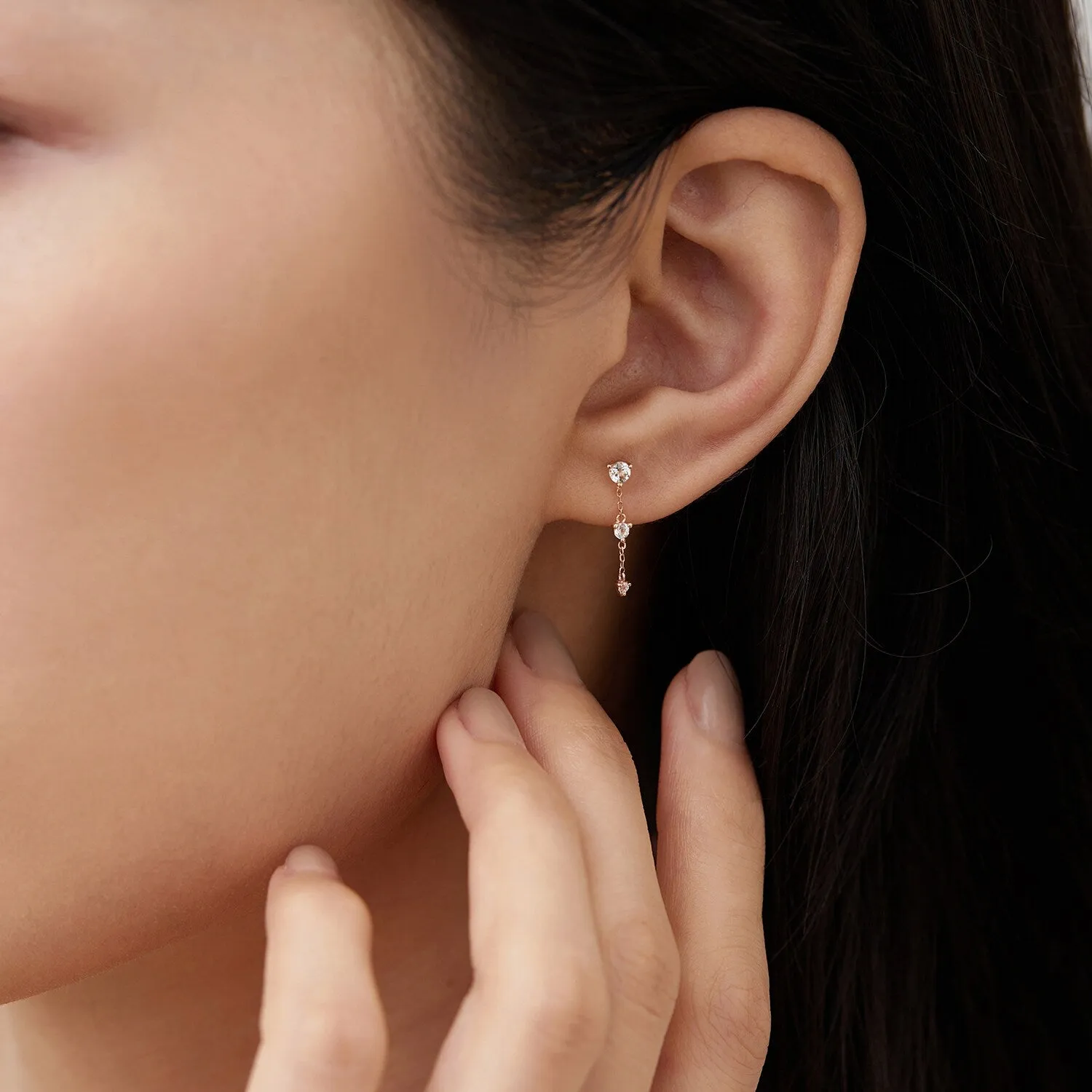 14k Rose Gold Florence Studs