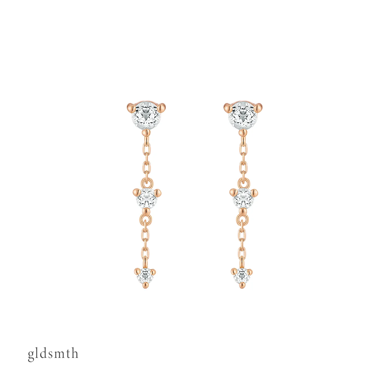 14k Rose Gold Florence Studs