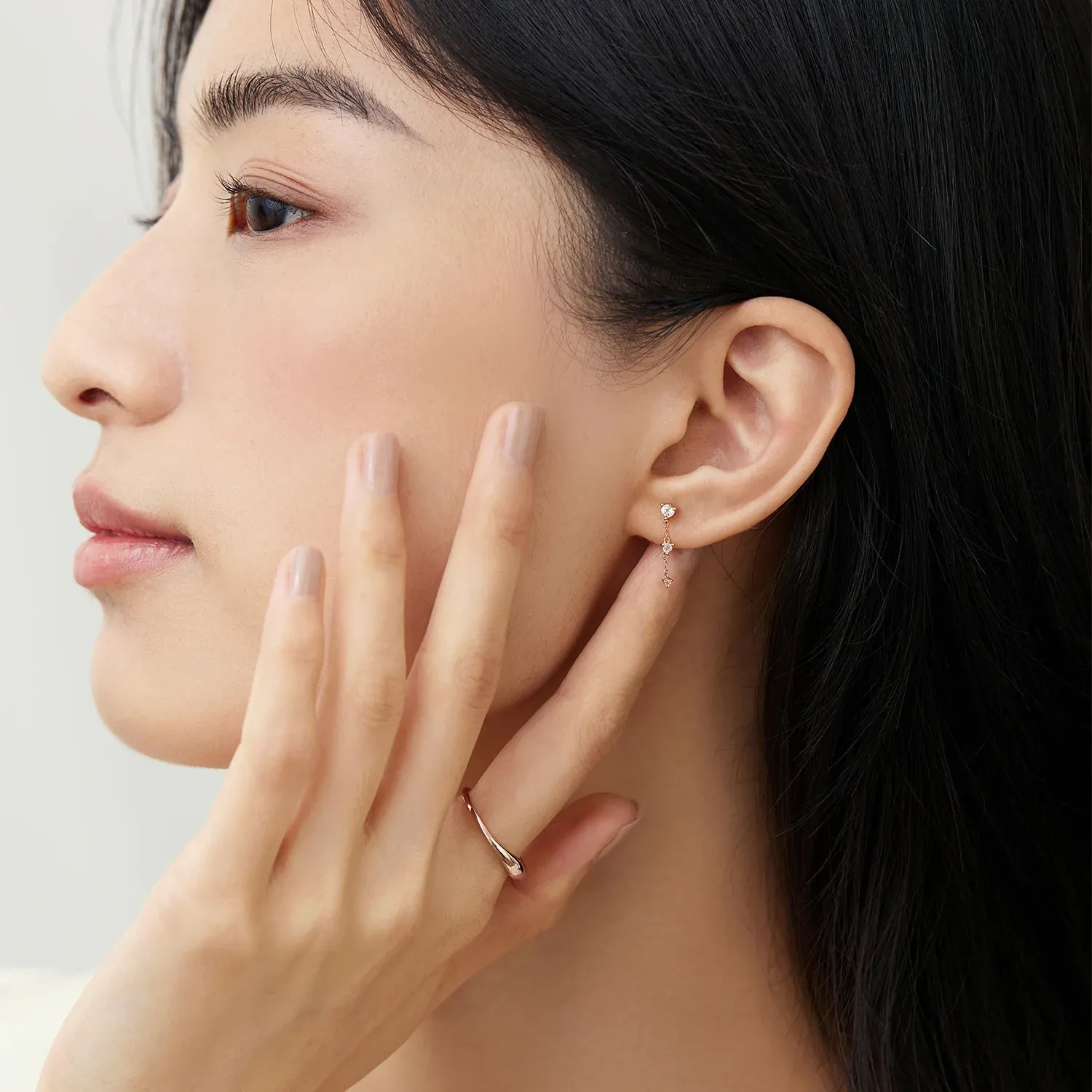14k Rose Gold Florence Studs