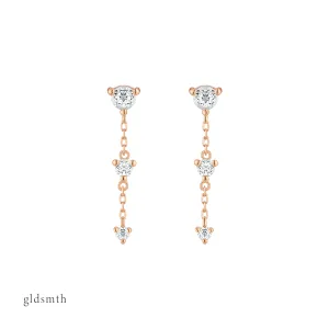 14k Rose Gold Florence Studs