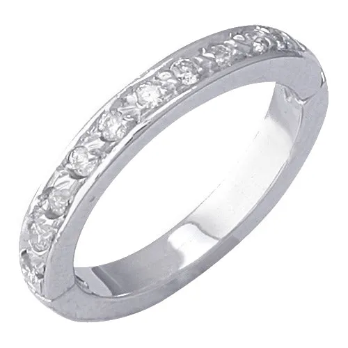 14k White Gold Diamond Toe Ring