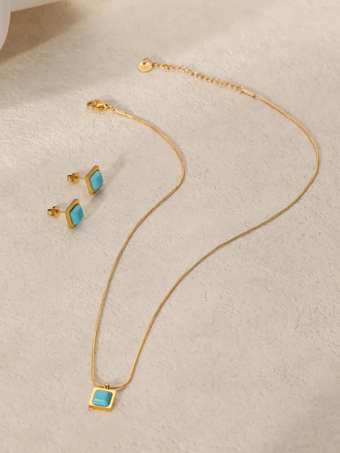 1set Vintage Turquoise Necklace & Earrings Set Jewelry Set Jewelry Gift for