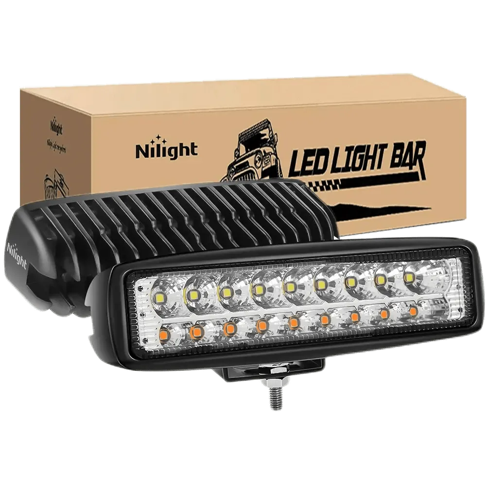 6 Inch 54W 4800LM Amber White Flood Led Work Lights (Pair)