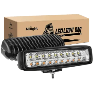 6 Inch 54W 4800LM Amber White Flood Led Work Lights (Pair)