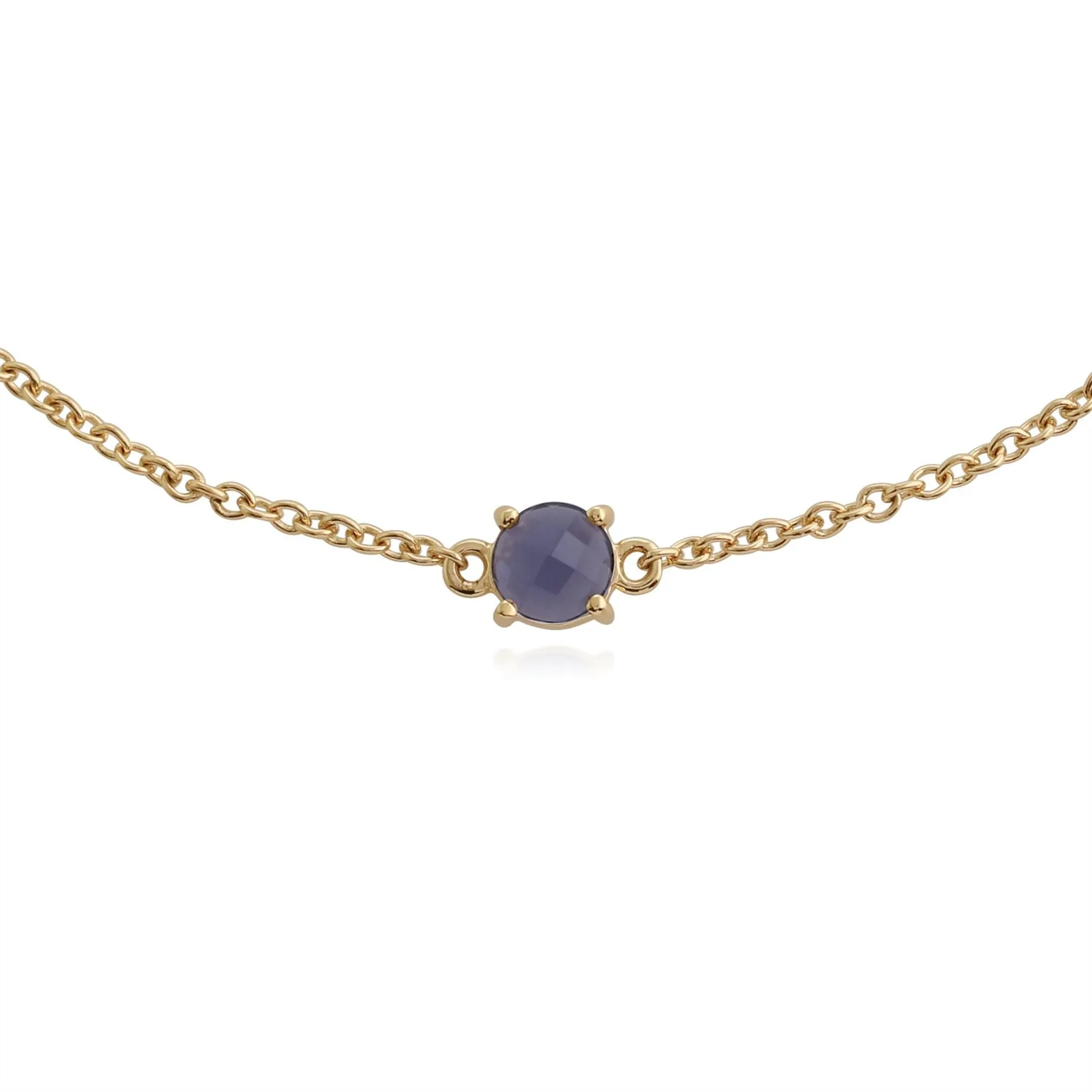 9 karat Gelbes Gold Iolith 7zoll Armband