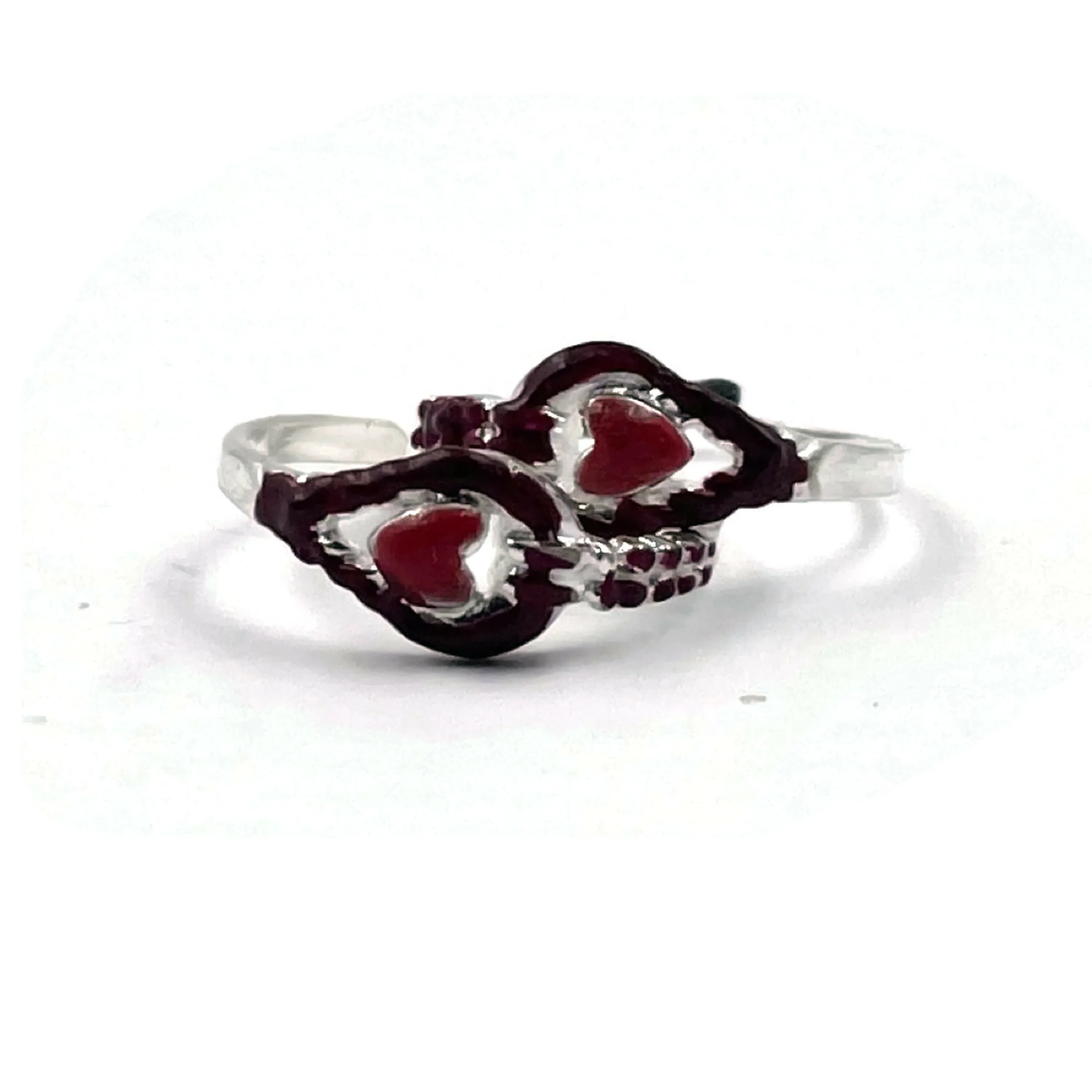 925 Sterling Silver Enamel Toe-rings - Design #11
