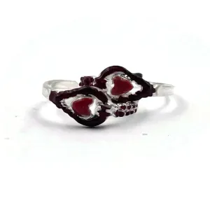 925 Sterling Silver Enamel Toe-rings - Design #11