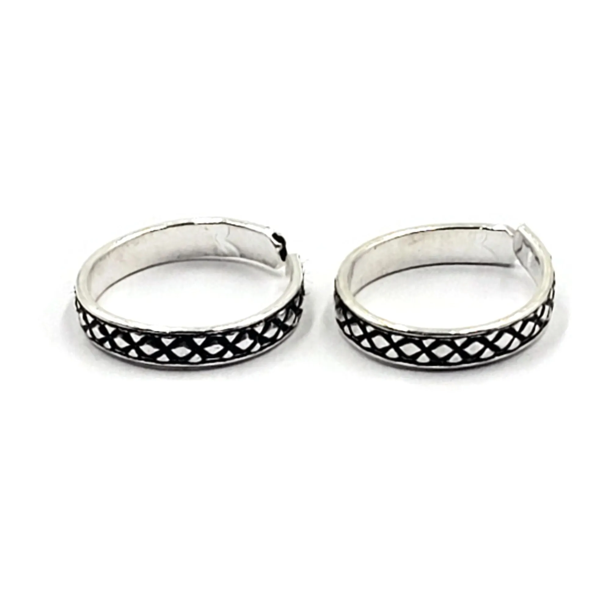 925 Sterling Silver Multicolor Toe-rings - Design #15