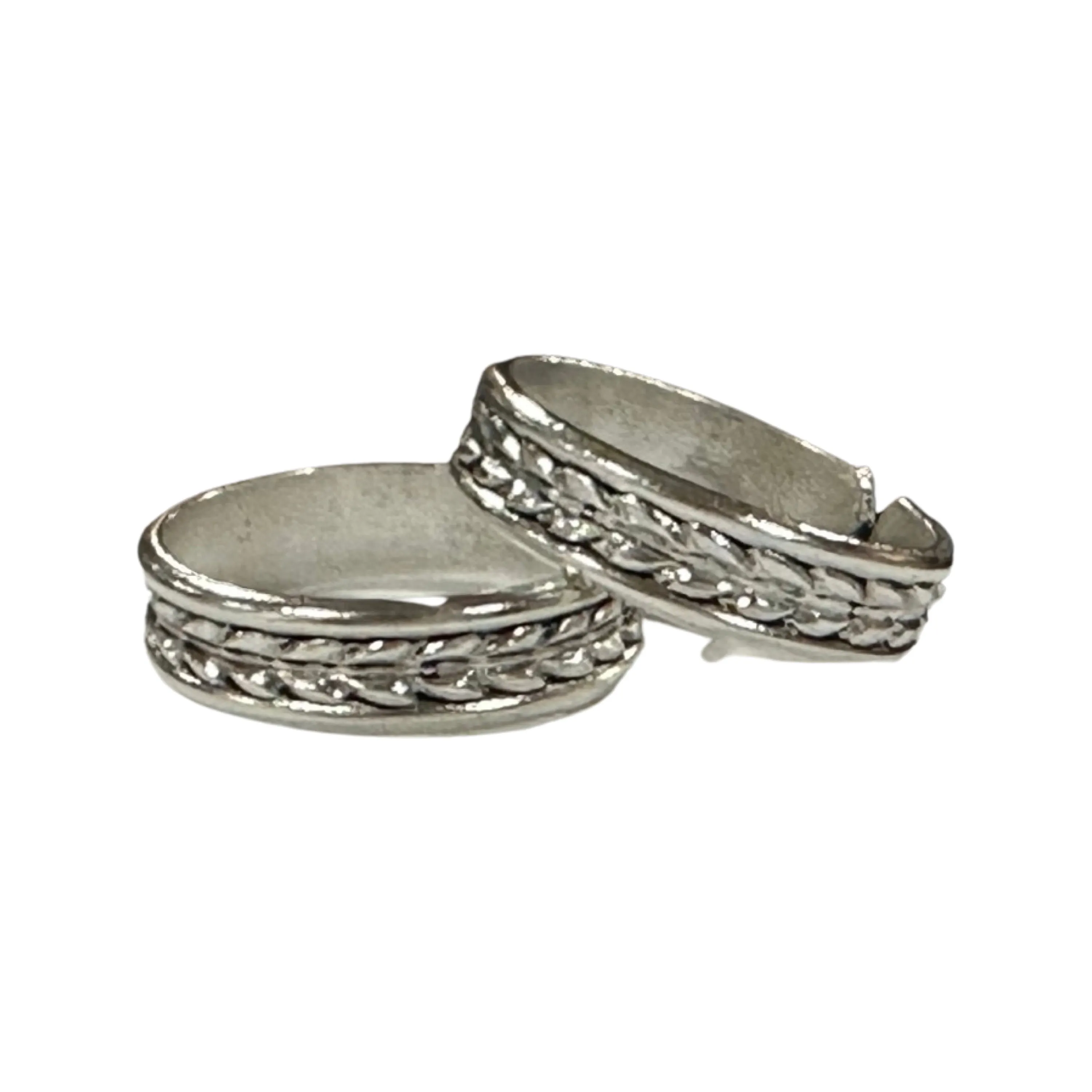 925 Sterling Silver Oxidized Toe-rings - Design #08