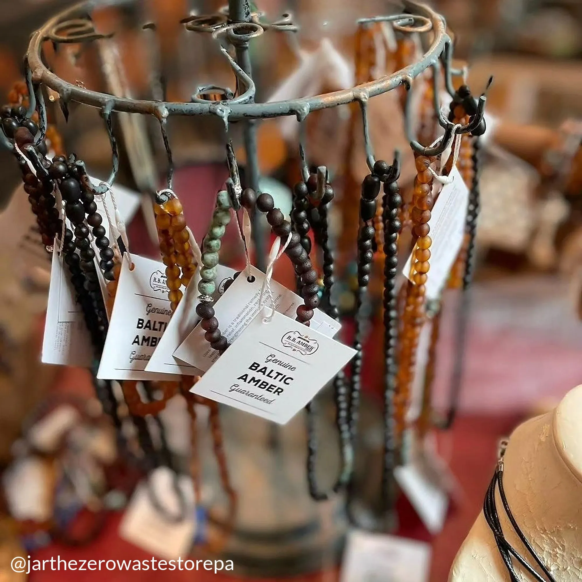 Adults | Dalmatian Jasper   Raw Cherry Amber Necklace