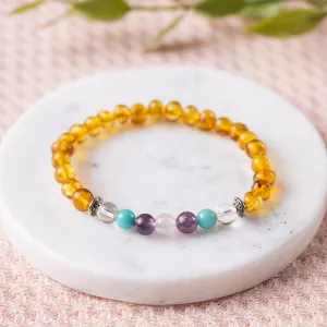 Adults | Mermaid Mix   Cognac Amber Bracelet