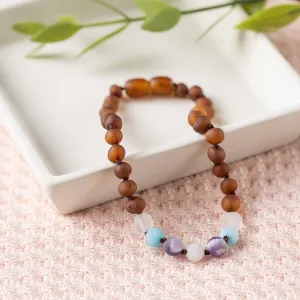 Adults | Mermaid Mix   Raw Cognac Amber Anklet