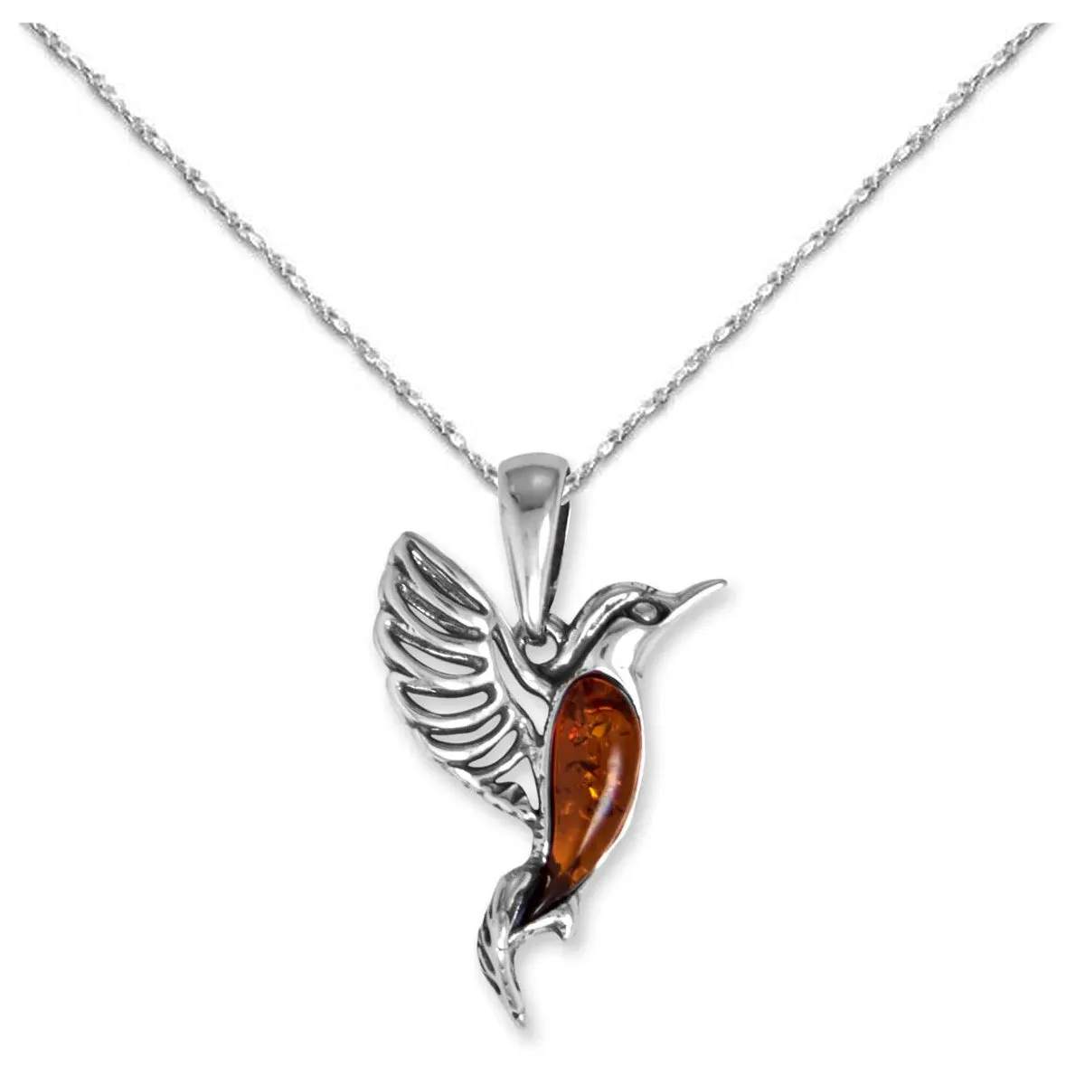Amber Hummingbird Earrings