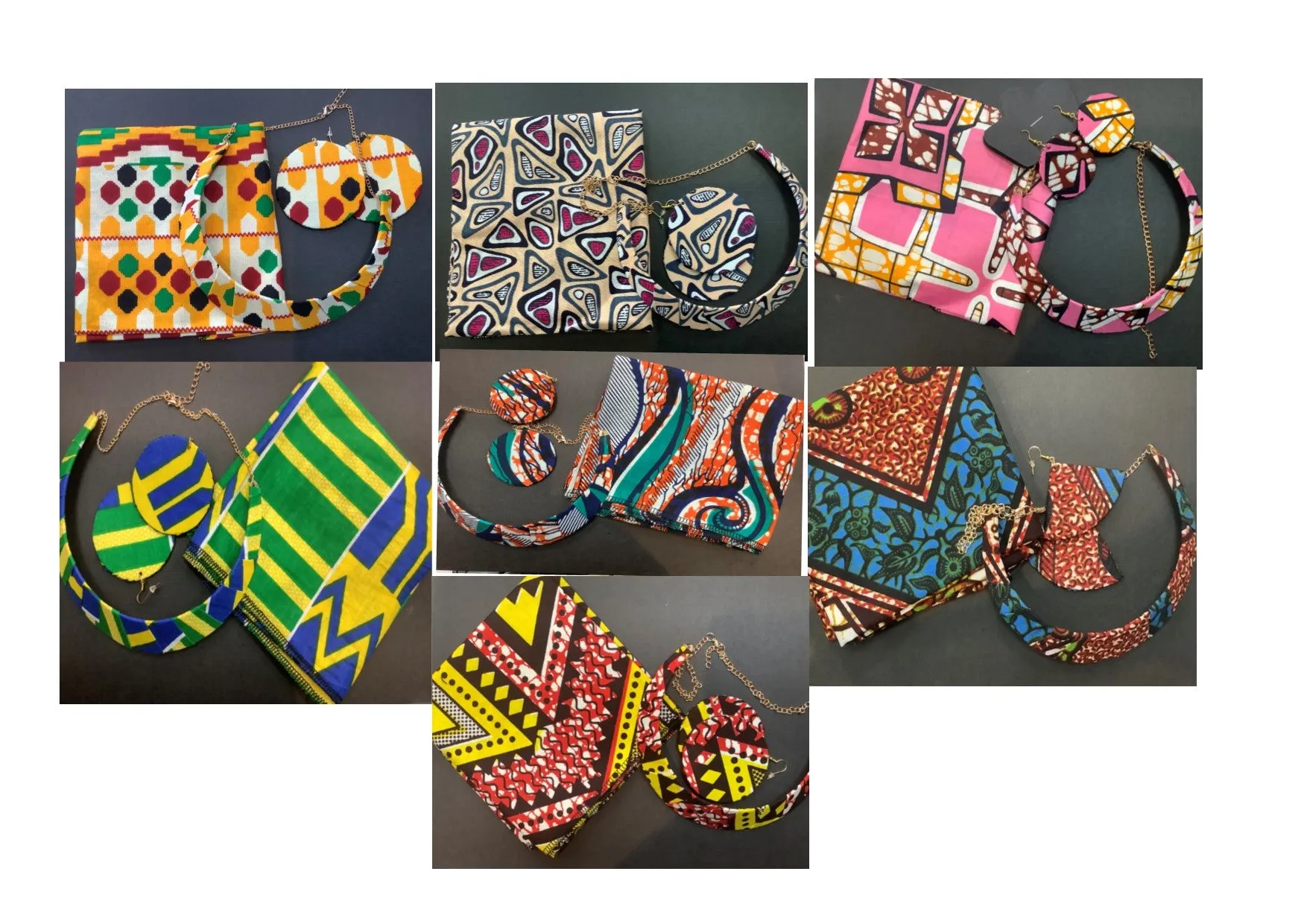 Anaisarts Headwrap, earrings and choker sets