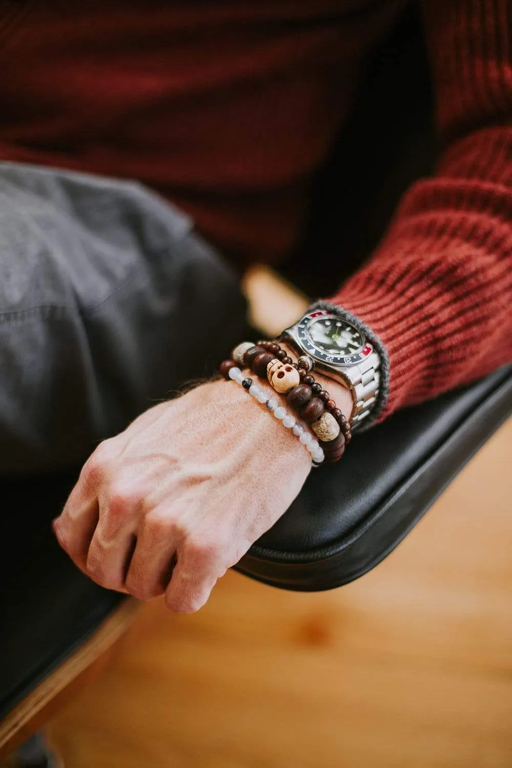 Antique Bodhi & Mastodon Artifact Bracelet