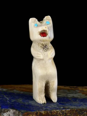 Antler Bear Zuni Fetish Carving