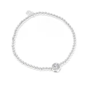 April Mini Baby Birthstone Bracelet - Sterling Silver
