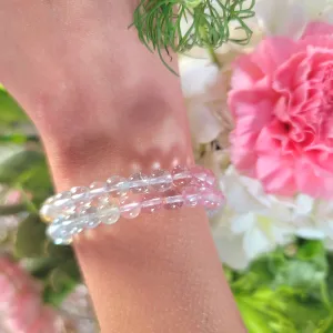 Aquamarine, Morganite & Heliodor Beryl Mix Bracelet (Gem Grade) for Peaceful Communication and Love
