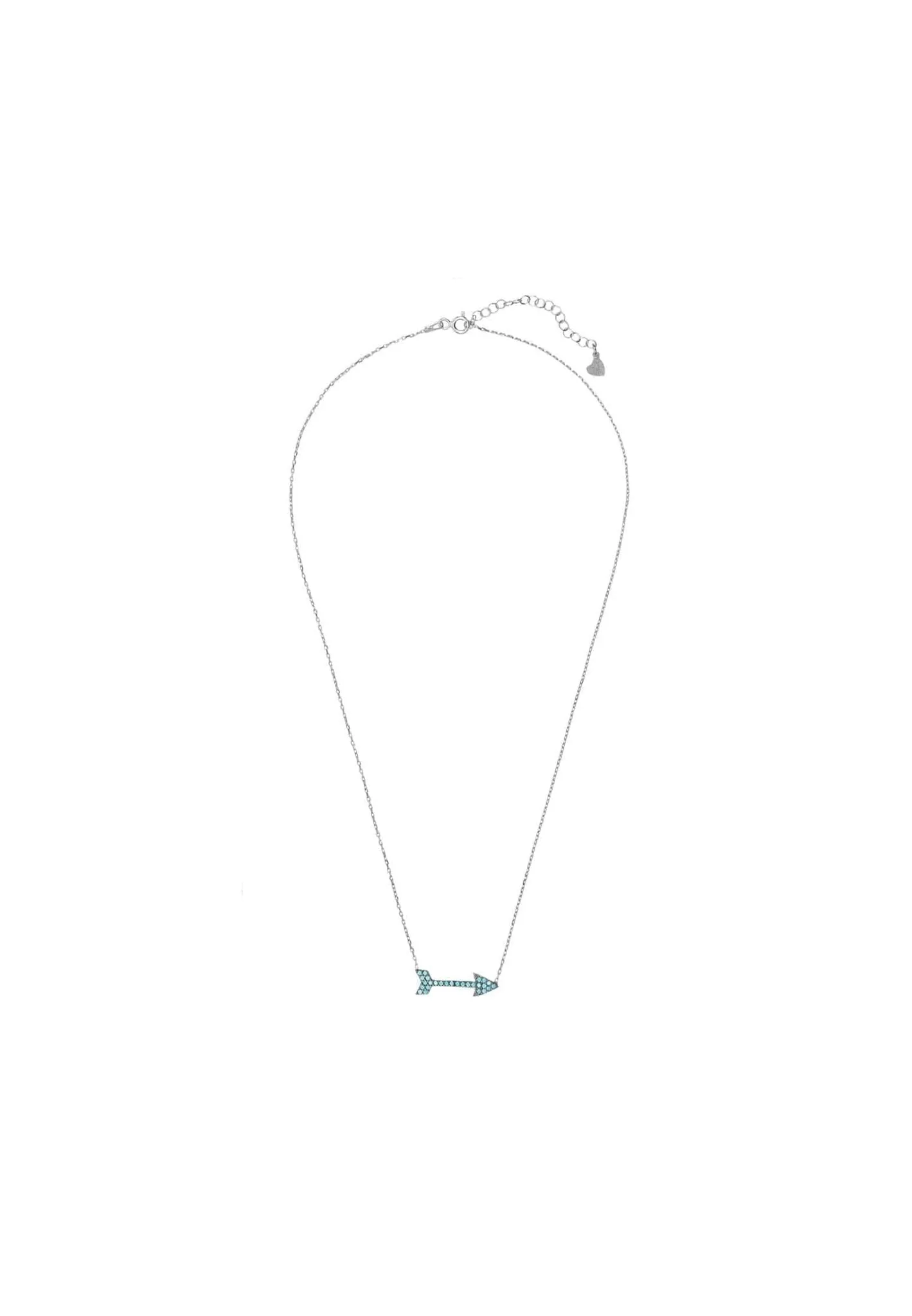 Arrow Necklace Blue Turquoise Gemstone Silver