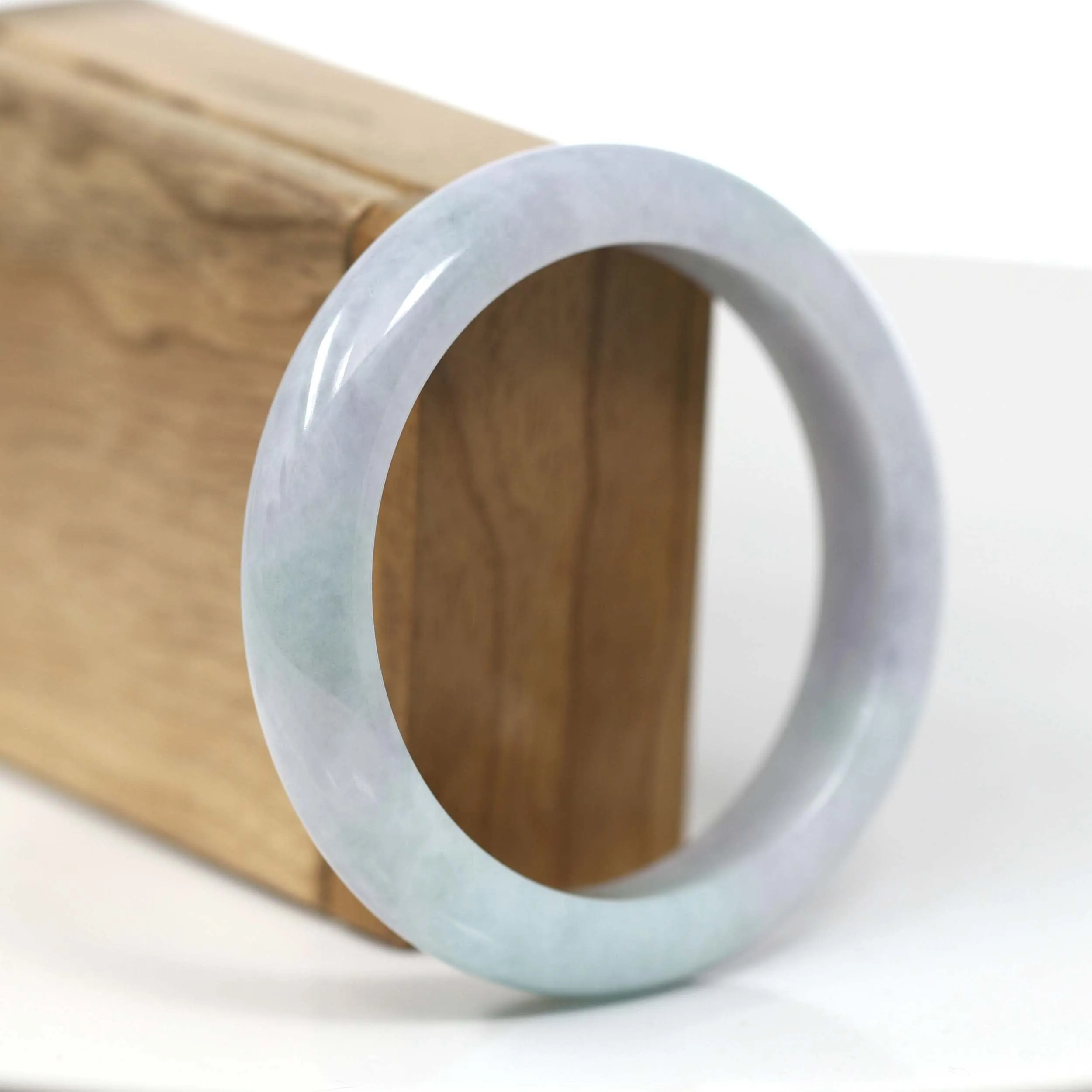Baikalla Classic Lavender Burmese Jadeite Jade Bangle (57.51 mm) T195