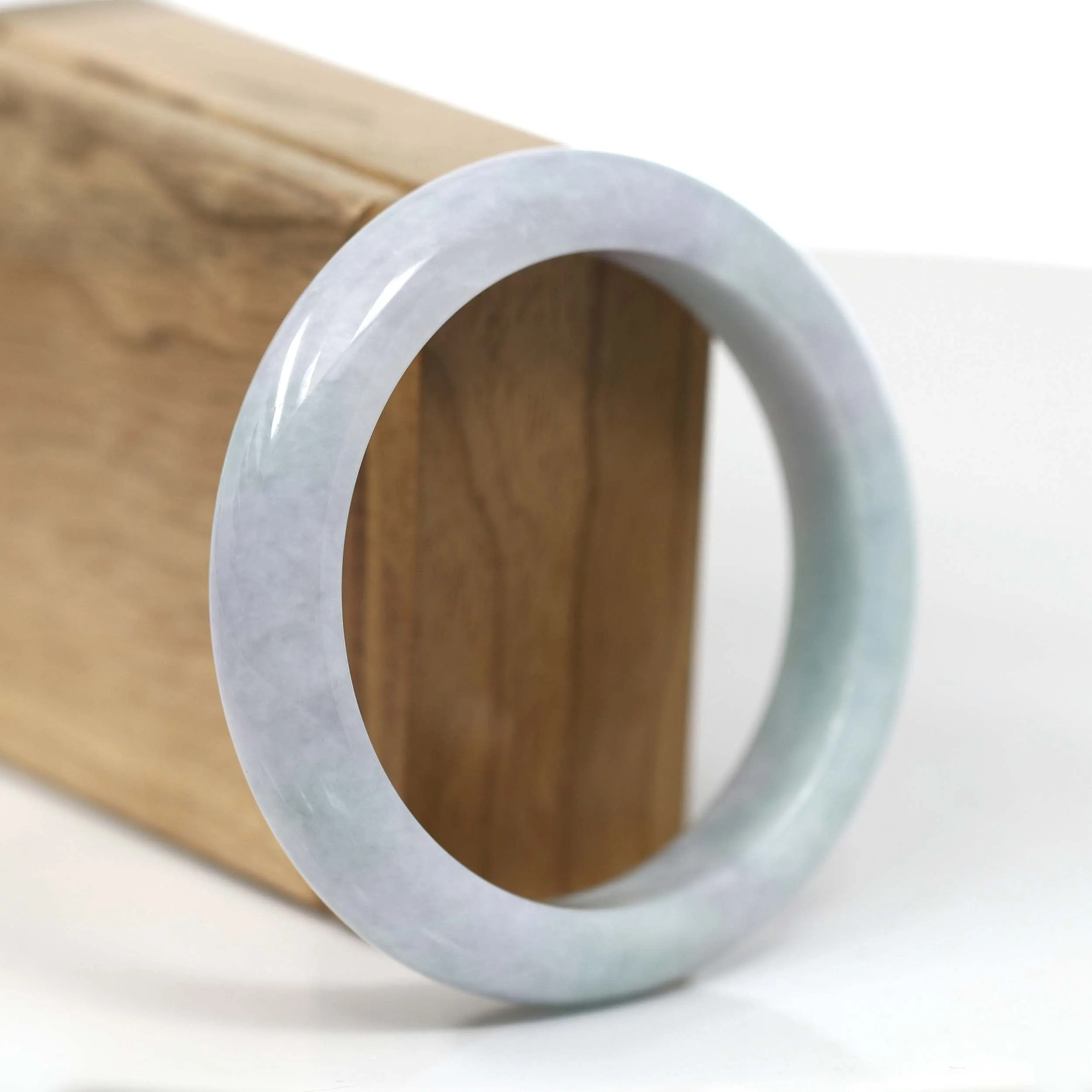 Baikalla Classic Lavender Burmese Jadeite Jade Bangle (57.51 mm) T195