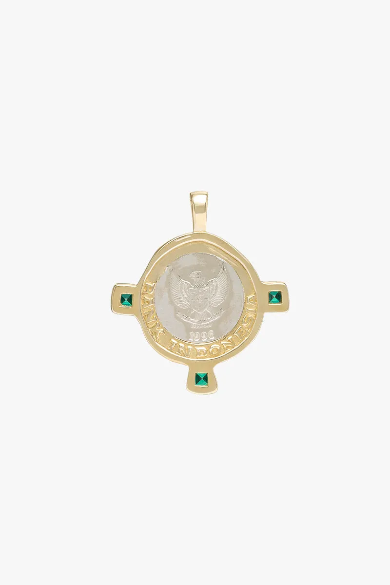 Bali coin necklace gold plated