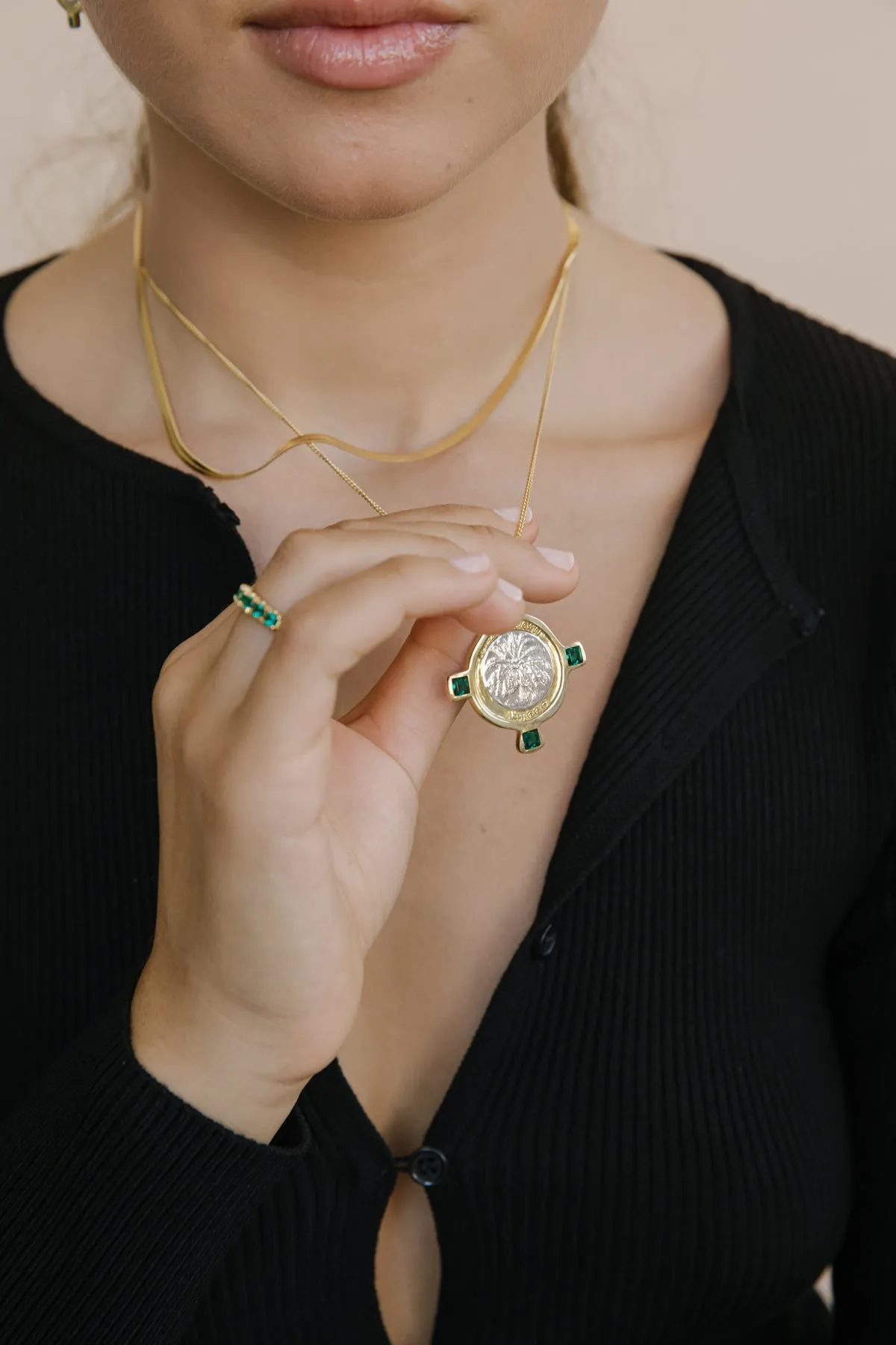 Bali coin necklace gold plated