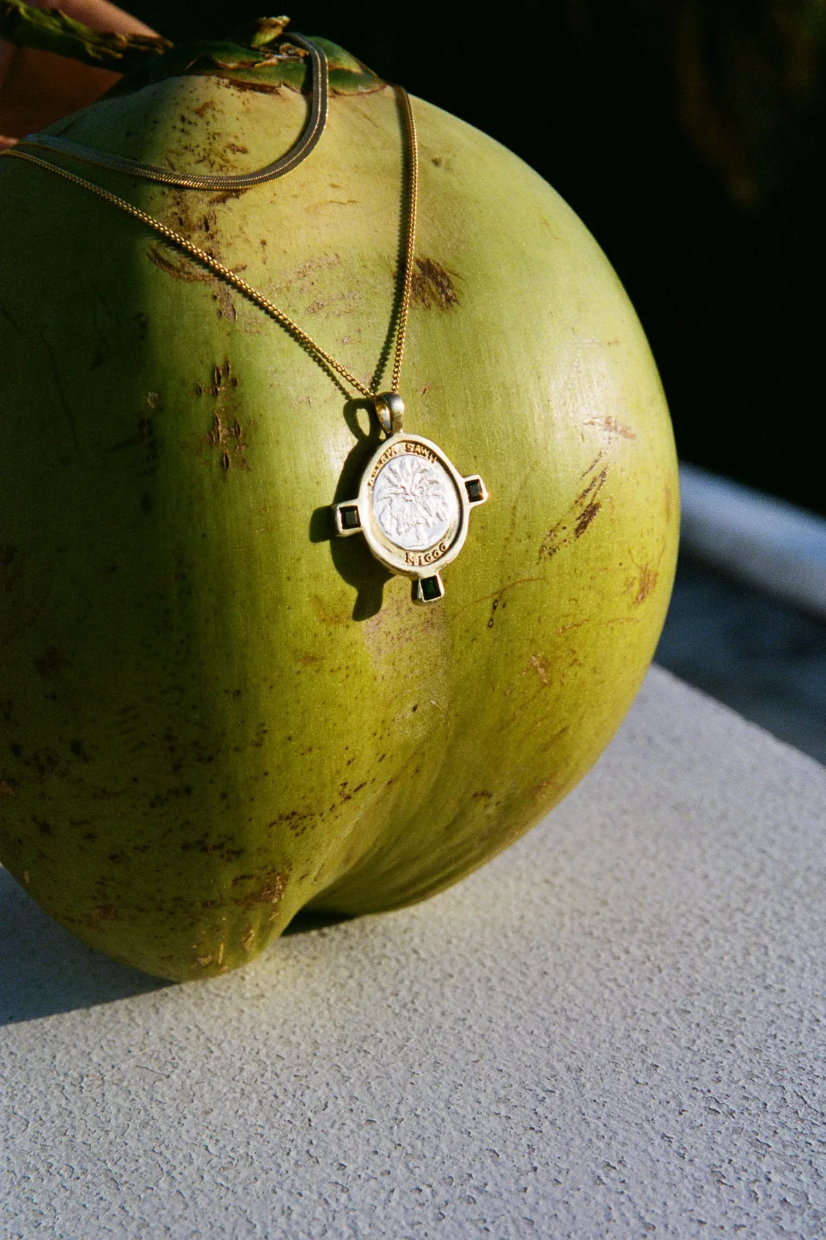 Bali coin necklace gold plated