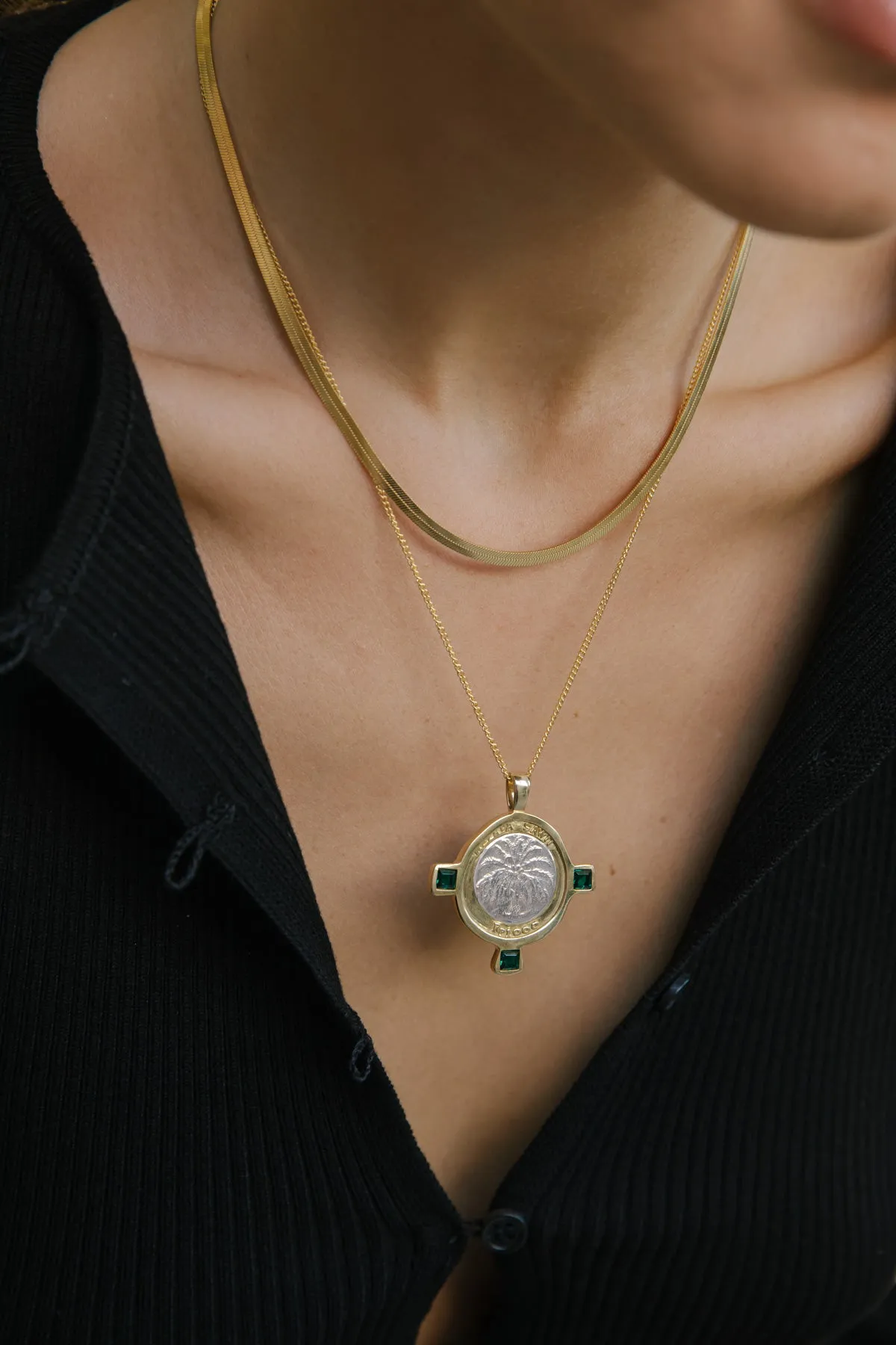 Bali coin necklace gold plated