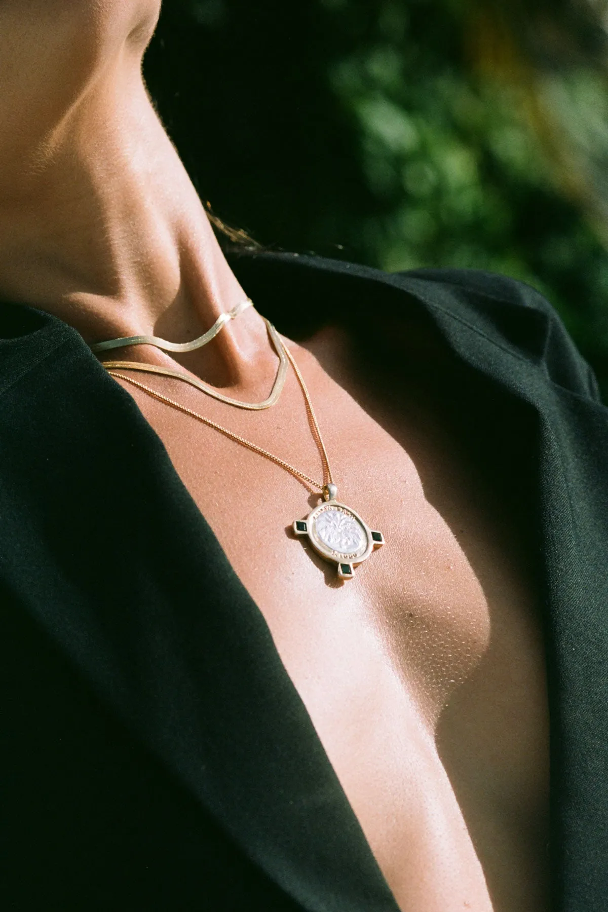 Bali coin necklace gold plated