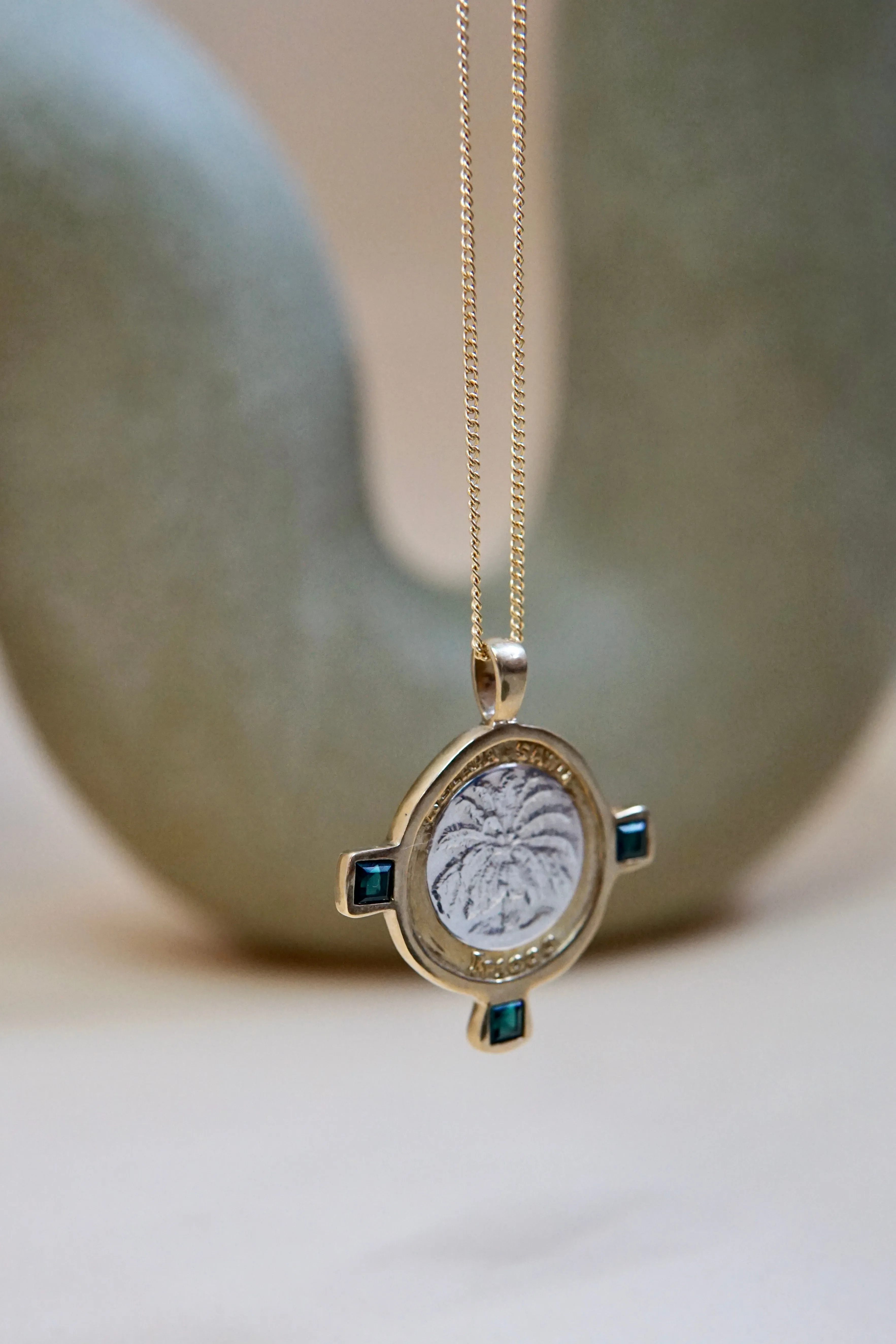 Bali coin necklace gold plated