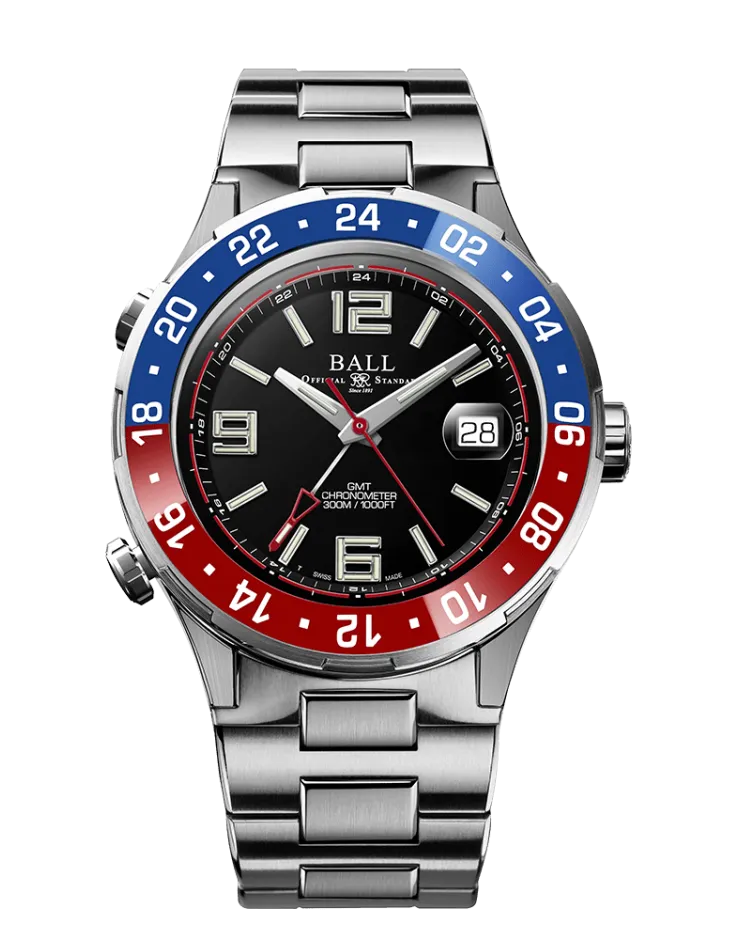 BALL Roadmaster Pilot GMT (40mm) DG3038A-S2C-BK
