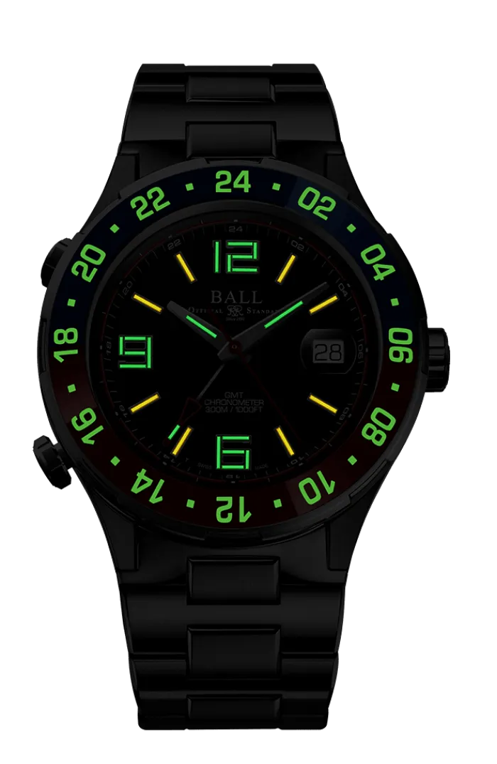 BALL Roadmaster Pilot GMT (40mm) DG3038A-S2C-BK