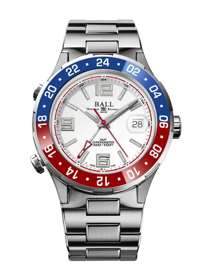 BALL Roadmaster Pilot GMT (40mm) DG3038A-S2C-WH