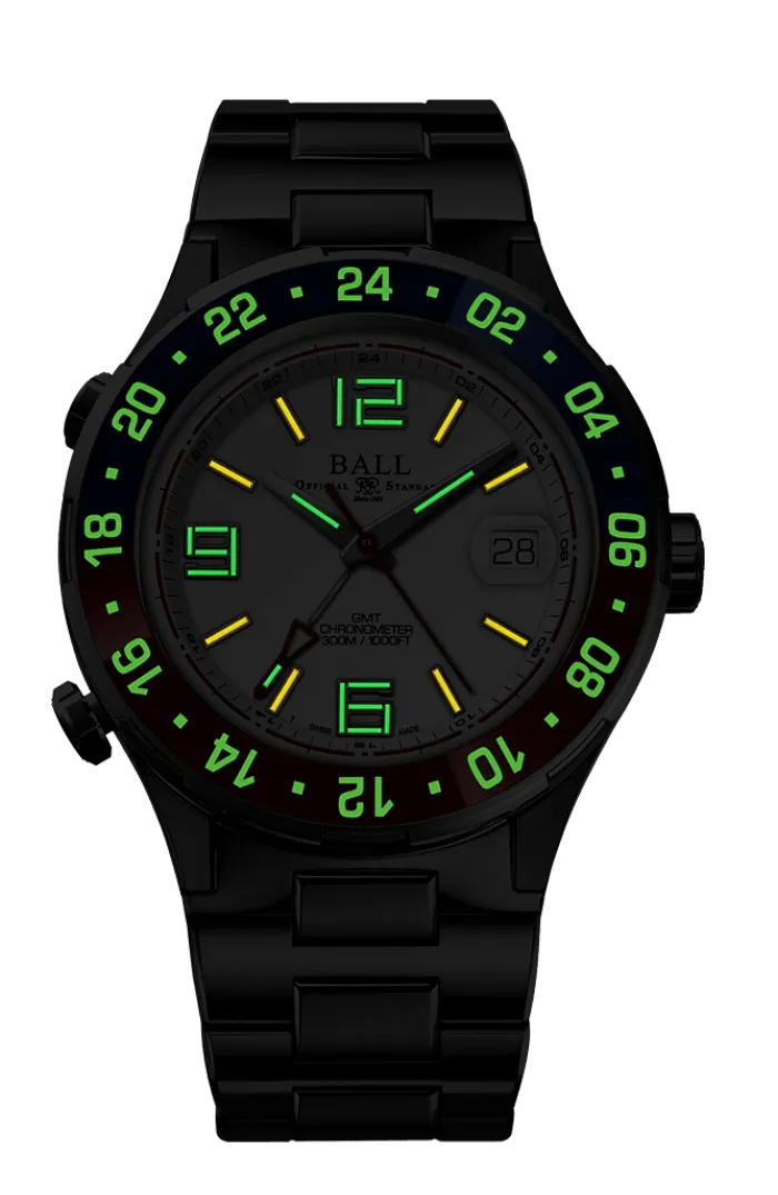 BALL Roadmaster Pilot GMT (40mm) DG3038A-S2C-WH