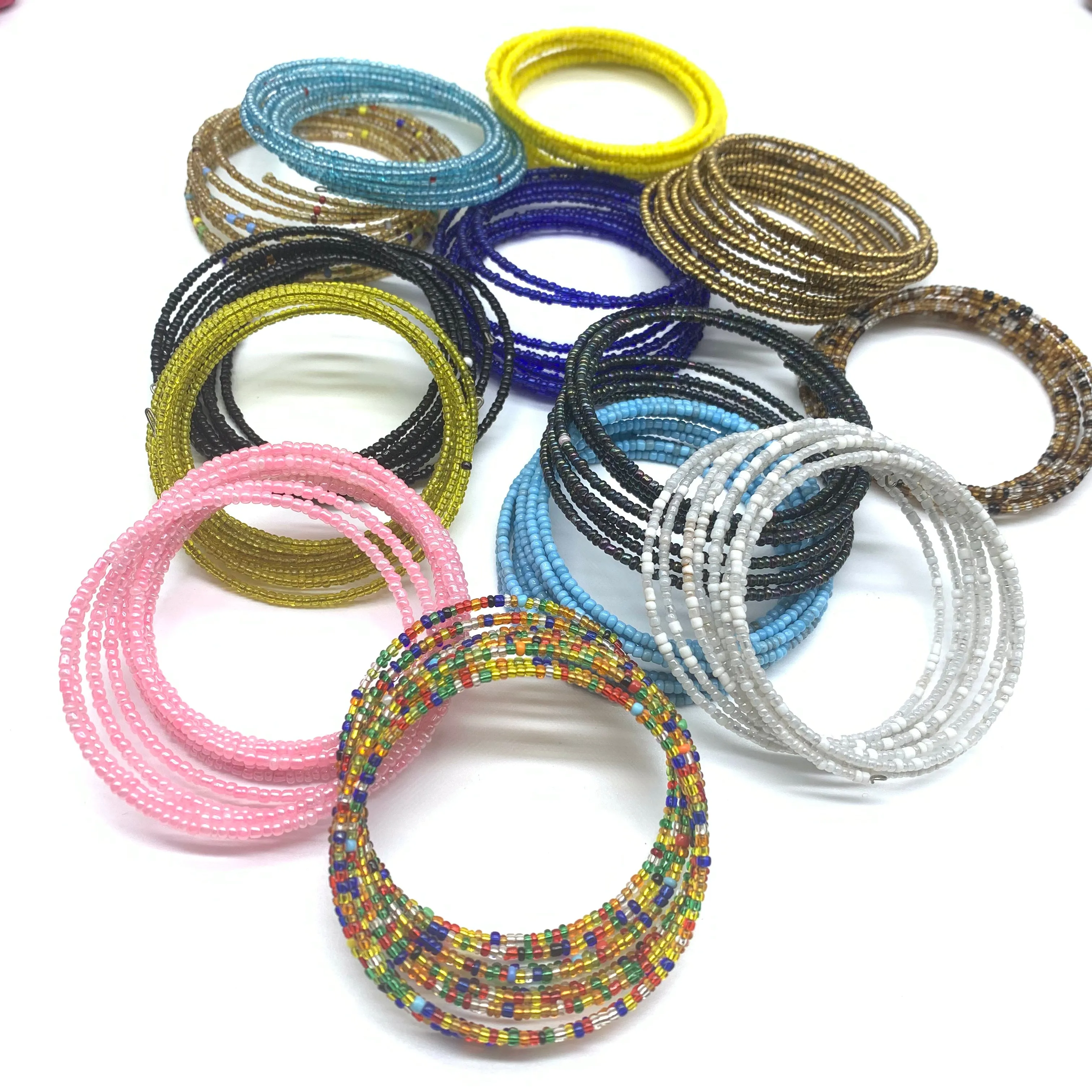 Beaded Coil Bracelet-Gold