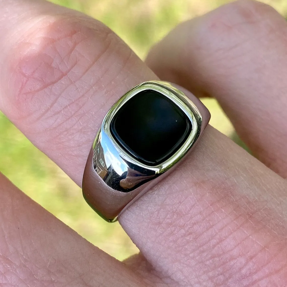 Black Onyx Ring for Men