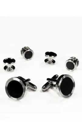 Black Onyx Studs & Cufflinks