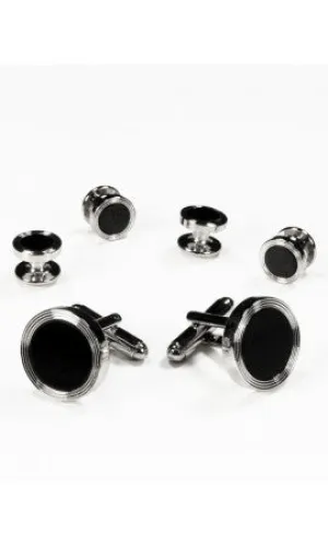 Black Onyx Studs & Cufflinks