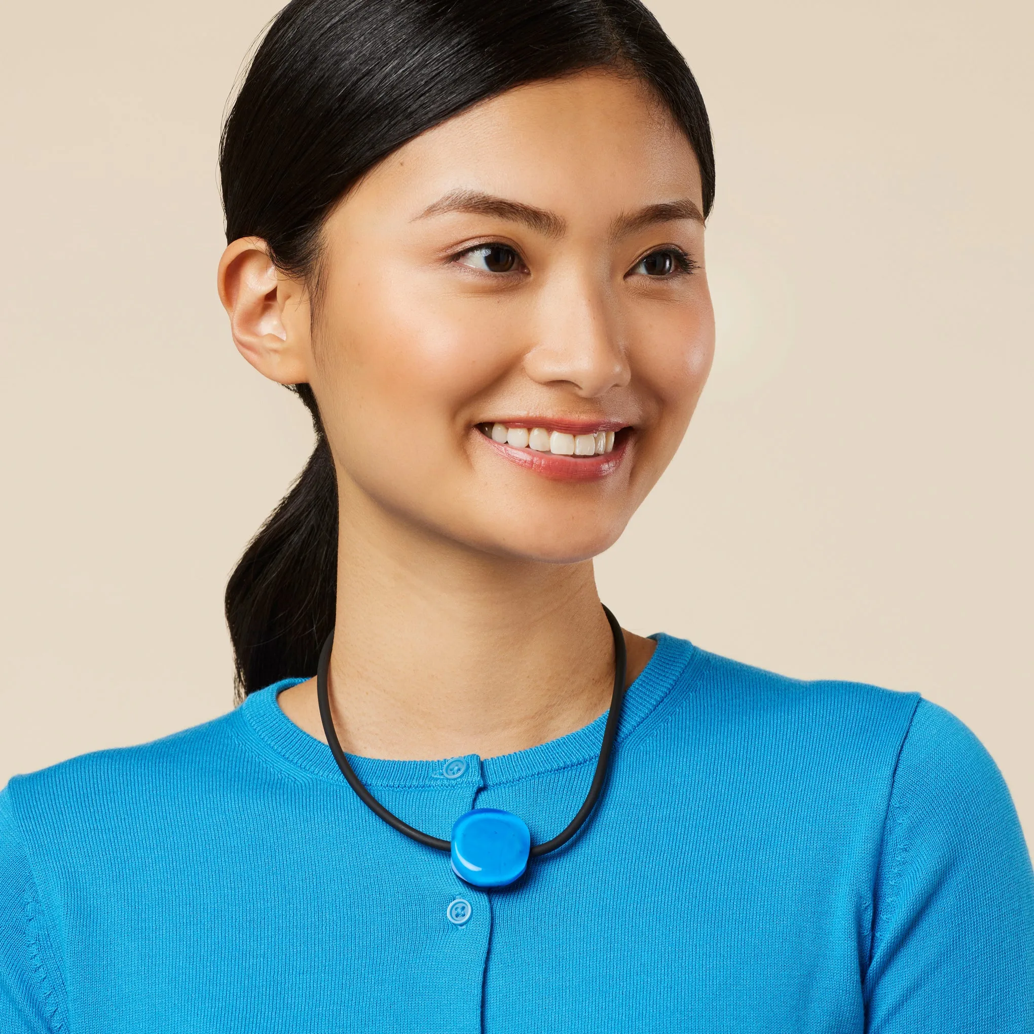 Bonbon Glass Necklace - Purple/ Turquoise