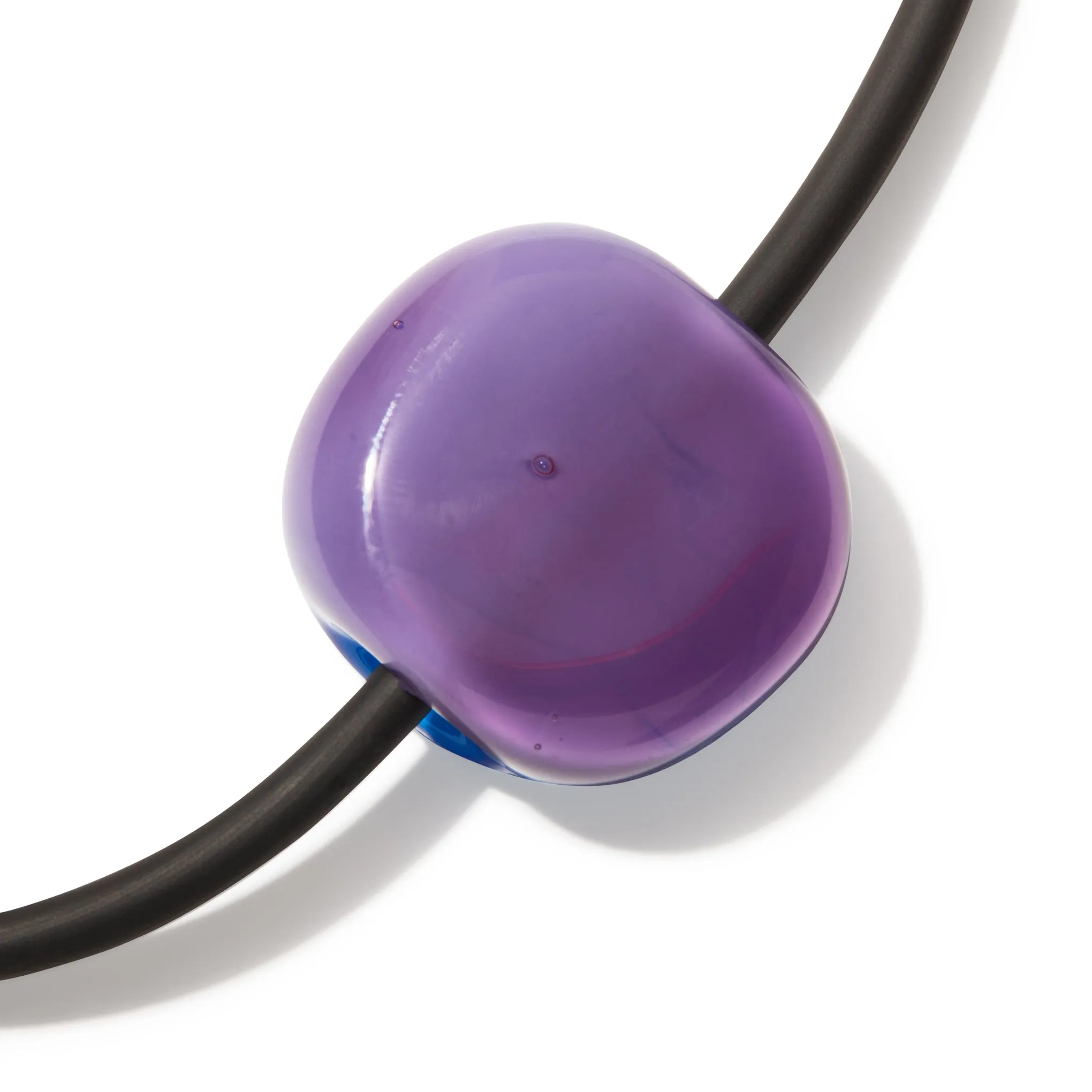 Bonbon Glass Necklace - Purple/ Turquoise