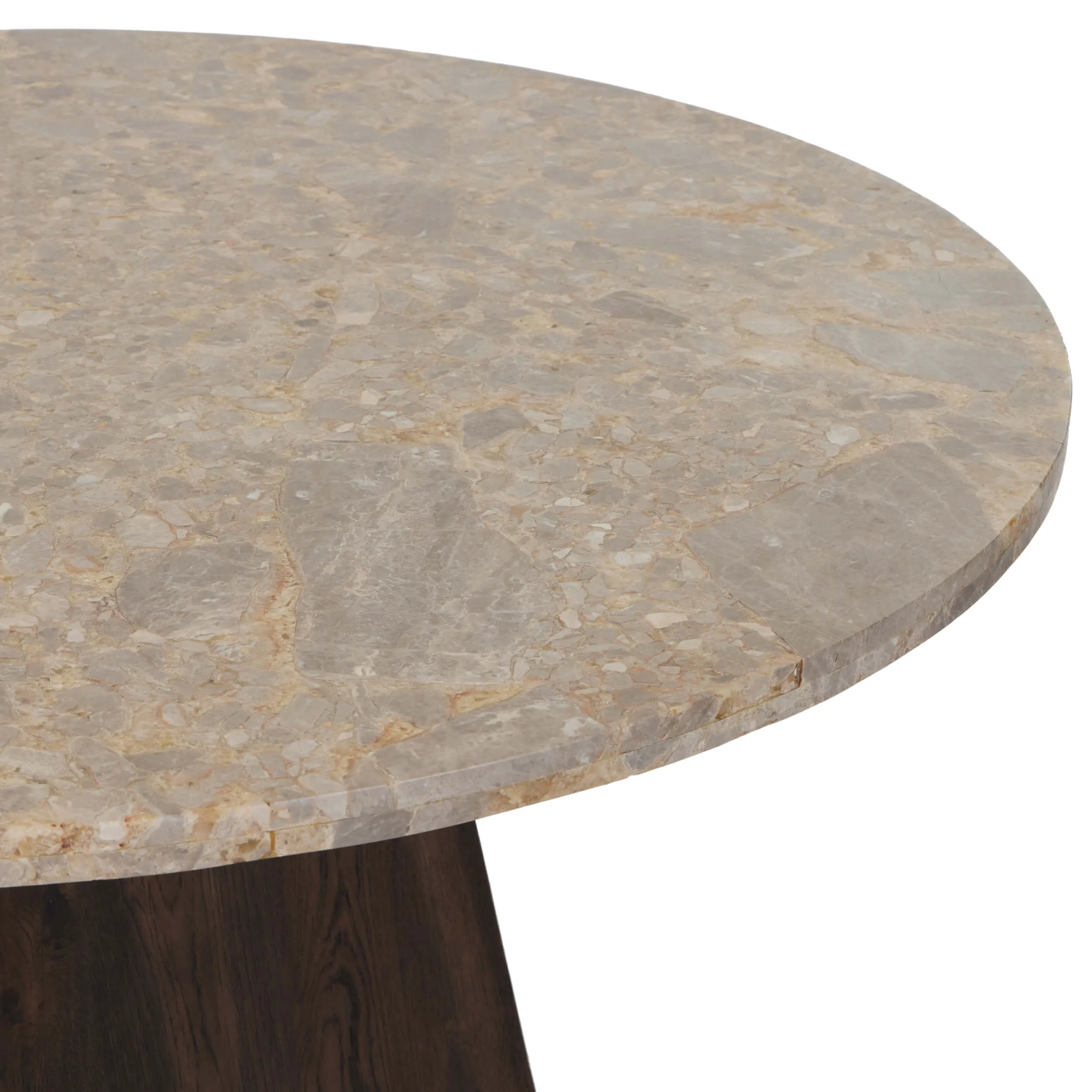 Brisa Round Dining Table, Dune Onyx
