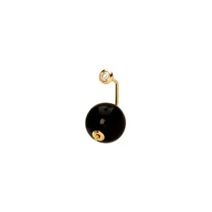 Bumble Bee Earring - Diamond & Onyx