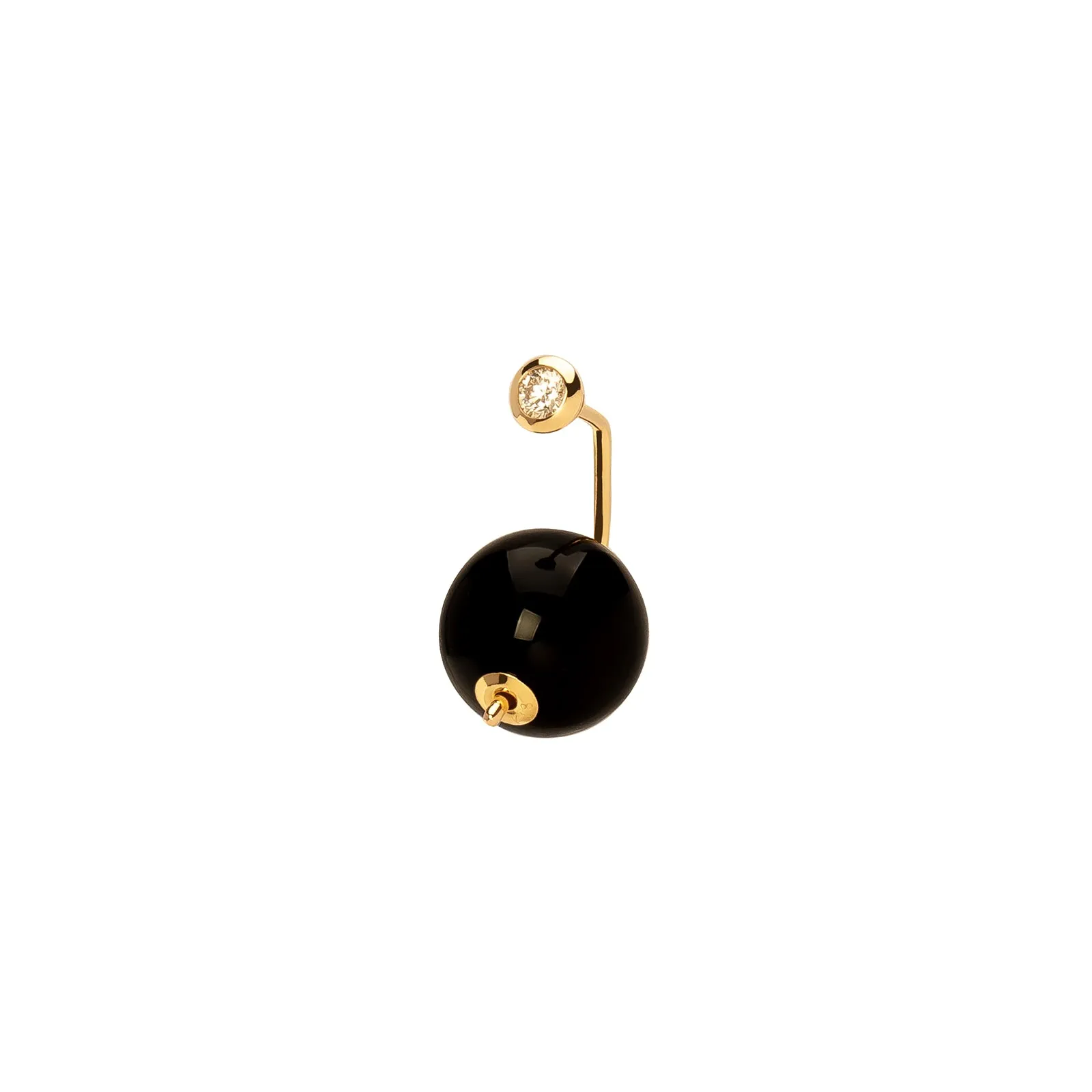 Bumble Bee Earring - Diamond & Onyx