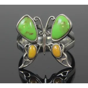 Butterfly Ring Sterling Silver Size 6