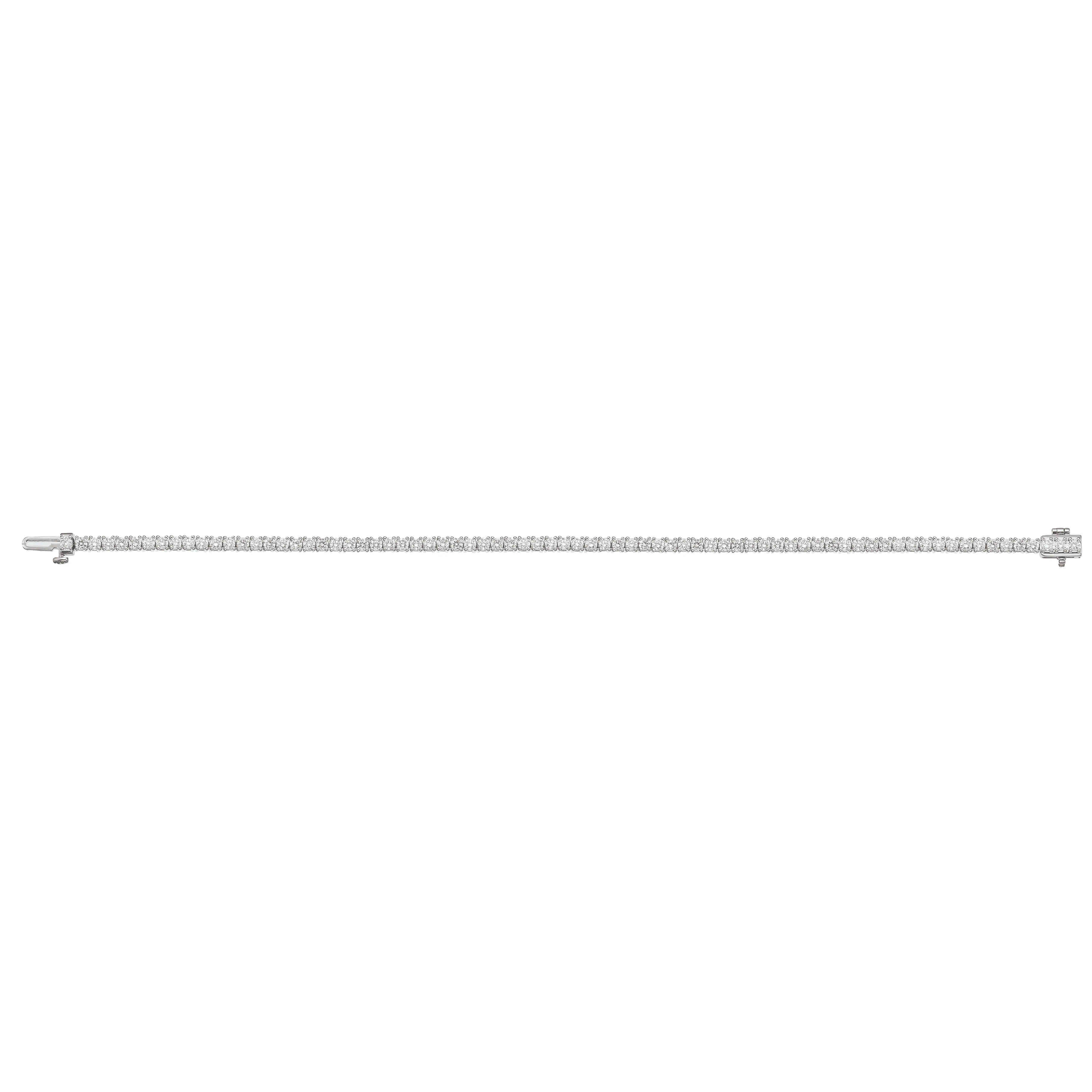 Celebration 9ct White Gold Round Cut 3 Carat tw Lab Grown Diamonds Tennis Bracelet