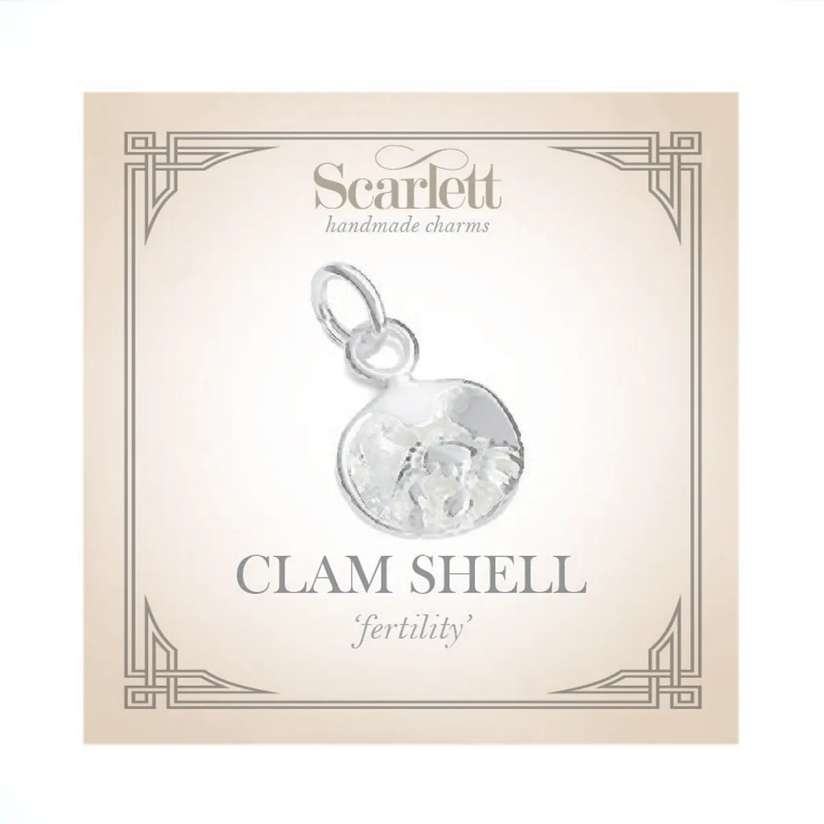 Clam Shell & Crab Silver Charm